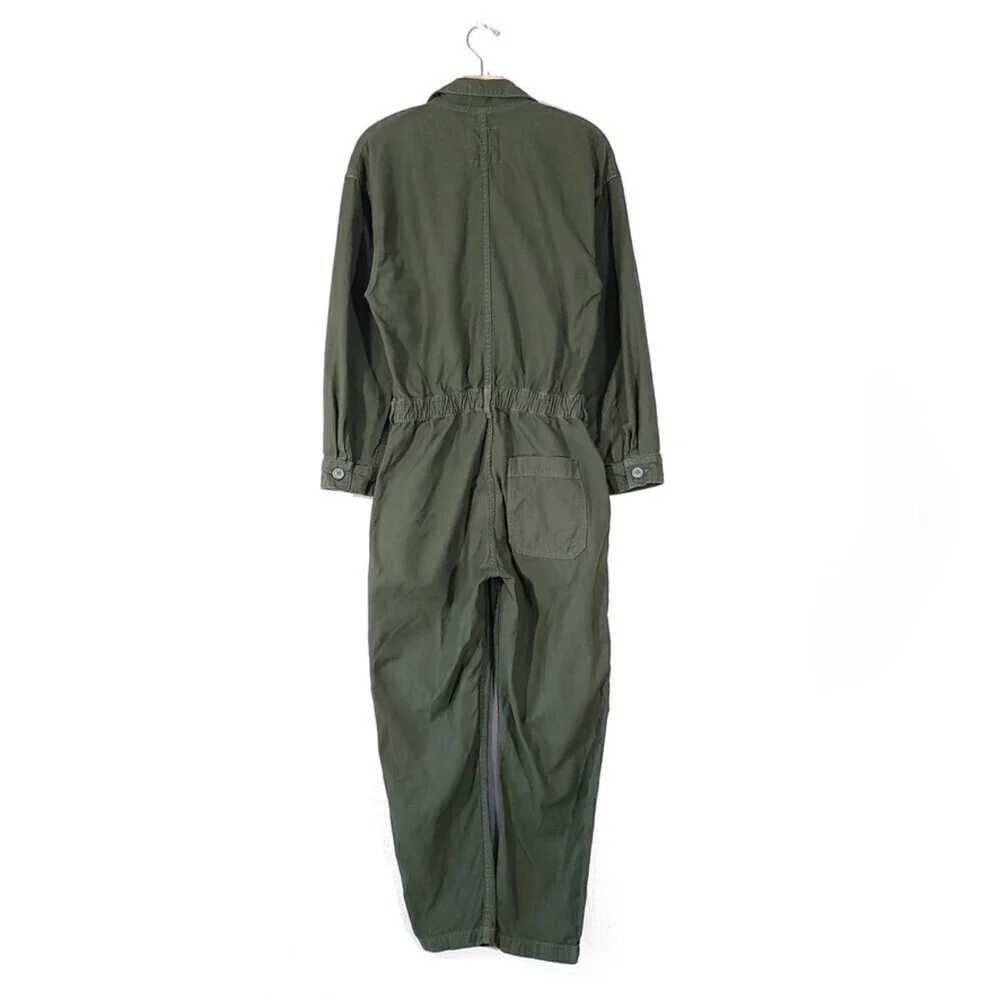 CITIZENS OF HUMANITY Marta Utility Jumpsuit Workwear Coverall Minimal Cargo Army